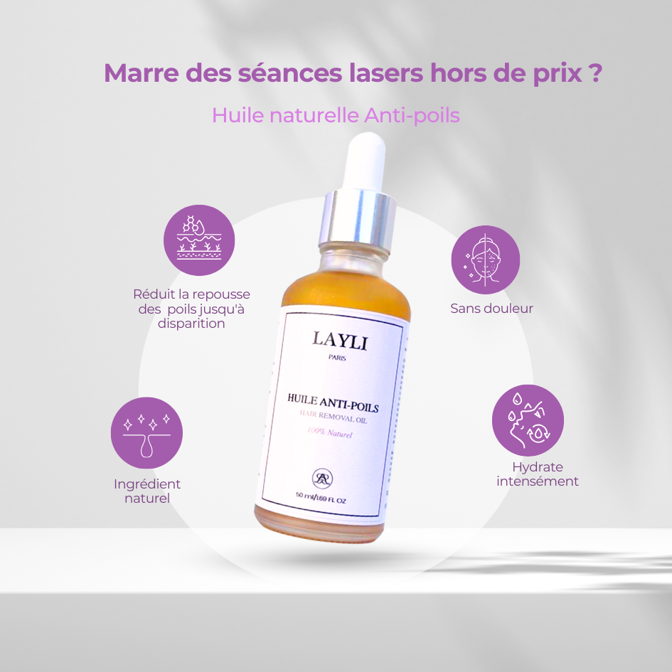 HUILE ANTI-POILS NUIT • disparition définitive des poils !